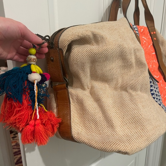 Anthropologie Jasper & Jeera Embroidered Weekender - Picture 3 of 5